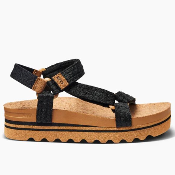 Reef Cushion Rem Hi Sandals Black/Tan Size 7 - Picture 1 of 7